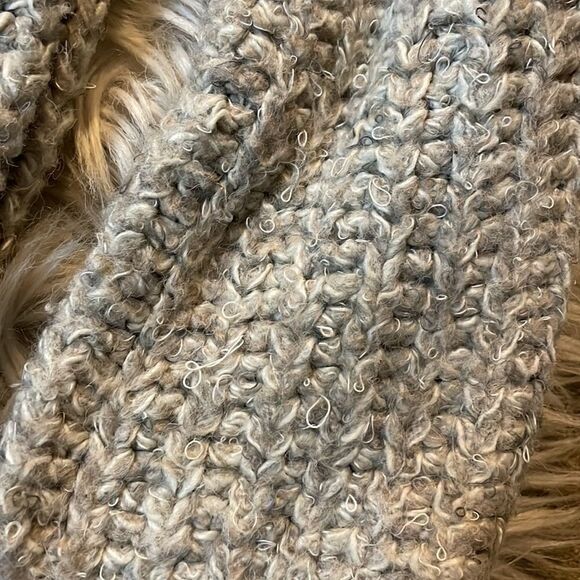 Primark Grey Chunky Knit Open Cardigan Sweater with 3/4 Sleeves (Size: XS) - Picture 15 of 16